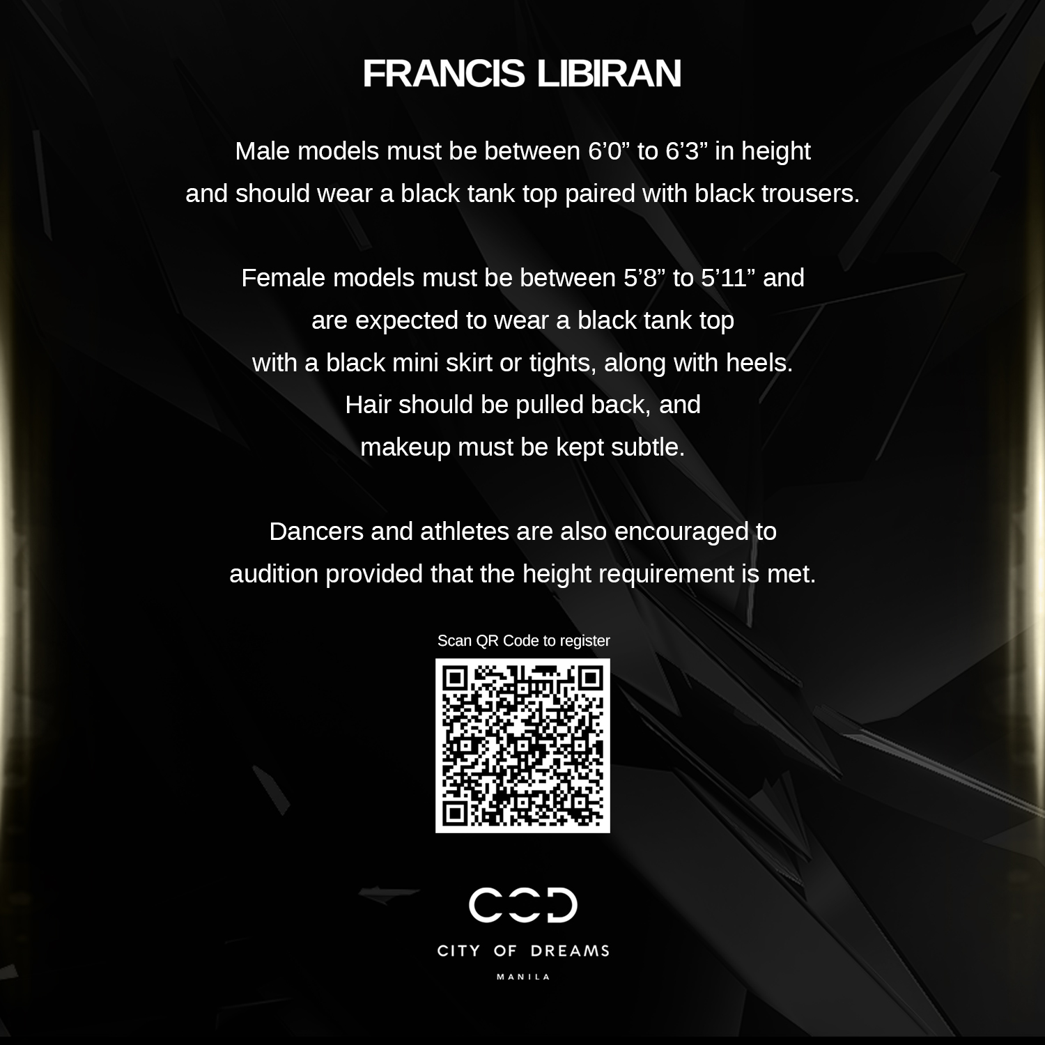 Details about Francis Libiran's Go-See